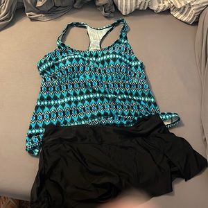 20w racer back tankini swimsuit